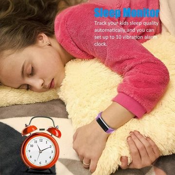 BIGGERFIVE Smartwatch (Android iOS), Kinder-Fitnessuhr Schrittzähler Armband Wasserdicht Aktivitätstracker