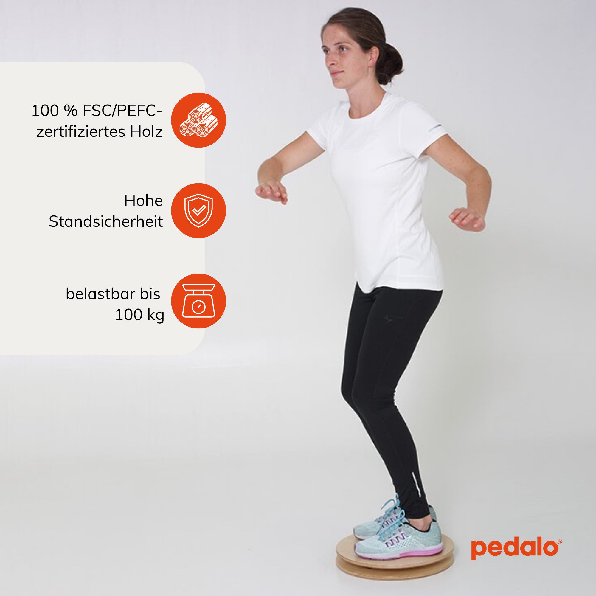 pedalo® Rückentrainer Twister I Gleichgewicht I Therapie I Kreisel I Rotation I Drehscheibe, (Knierotatoren, Hüftrotatoren, Beinachse, Rücken, Rumpf trainieren), Hohe Standsicherheit