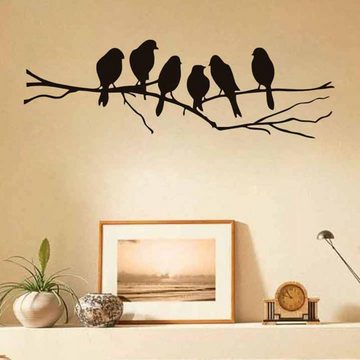 FIDDY Wandsticker Wandaufkleber schwarz-weiß kreative Vogelzweige Wand (1 St)