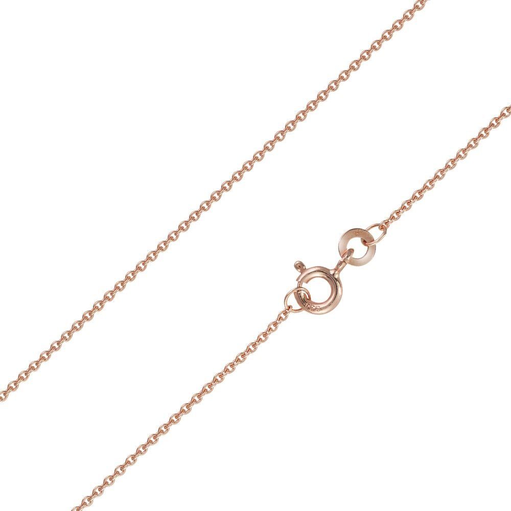 Materia Collierkettchen Damen Mädchen Rosegold Ankerkette fein K86, 333 Roségold, 8 Karat