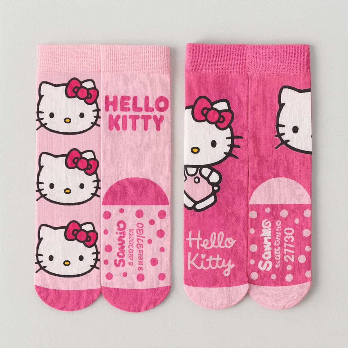 Cerda Socken Hello Kitty 2-Paar Anti-Rutsch-Socken – Weiche Strümpfe für Kinder