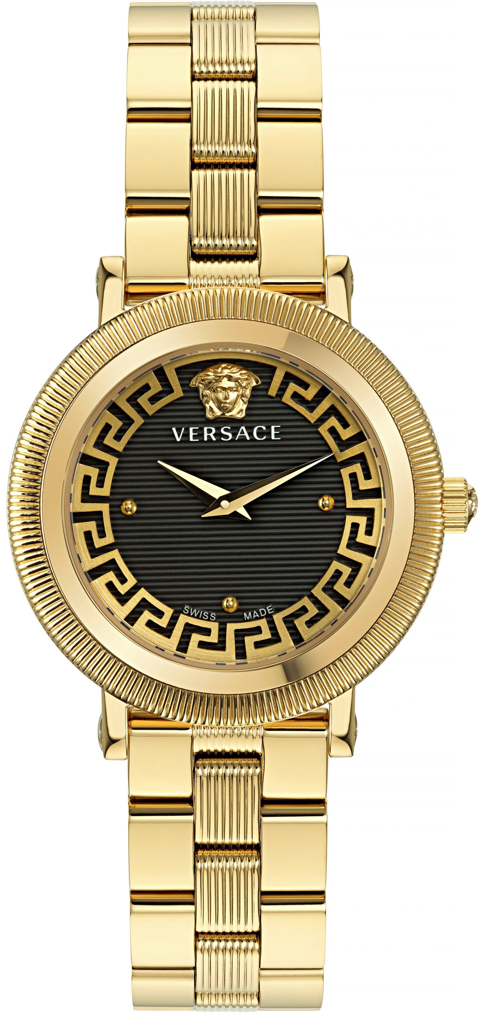 Versace Quarzuhr GRECA FLOURISH, VE7F00623, Armbanduhr, Damenuhr, Saphirglas, Swiss Made