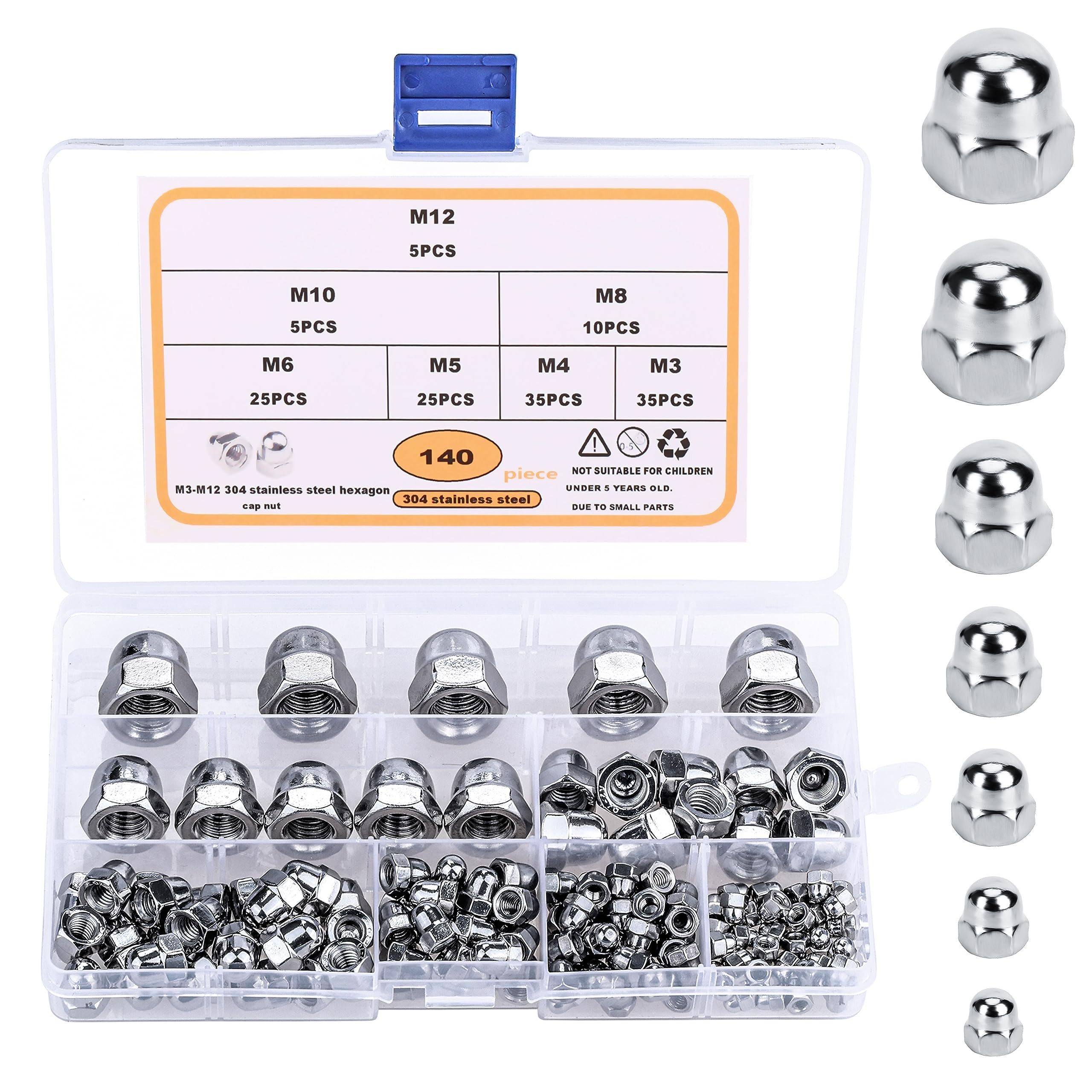 Schrauben- und Dübel-Set Fahrrad Edelstahl Schrauben Set (140 Stück) - M3-M12