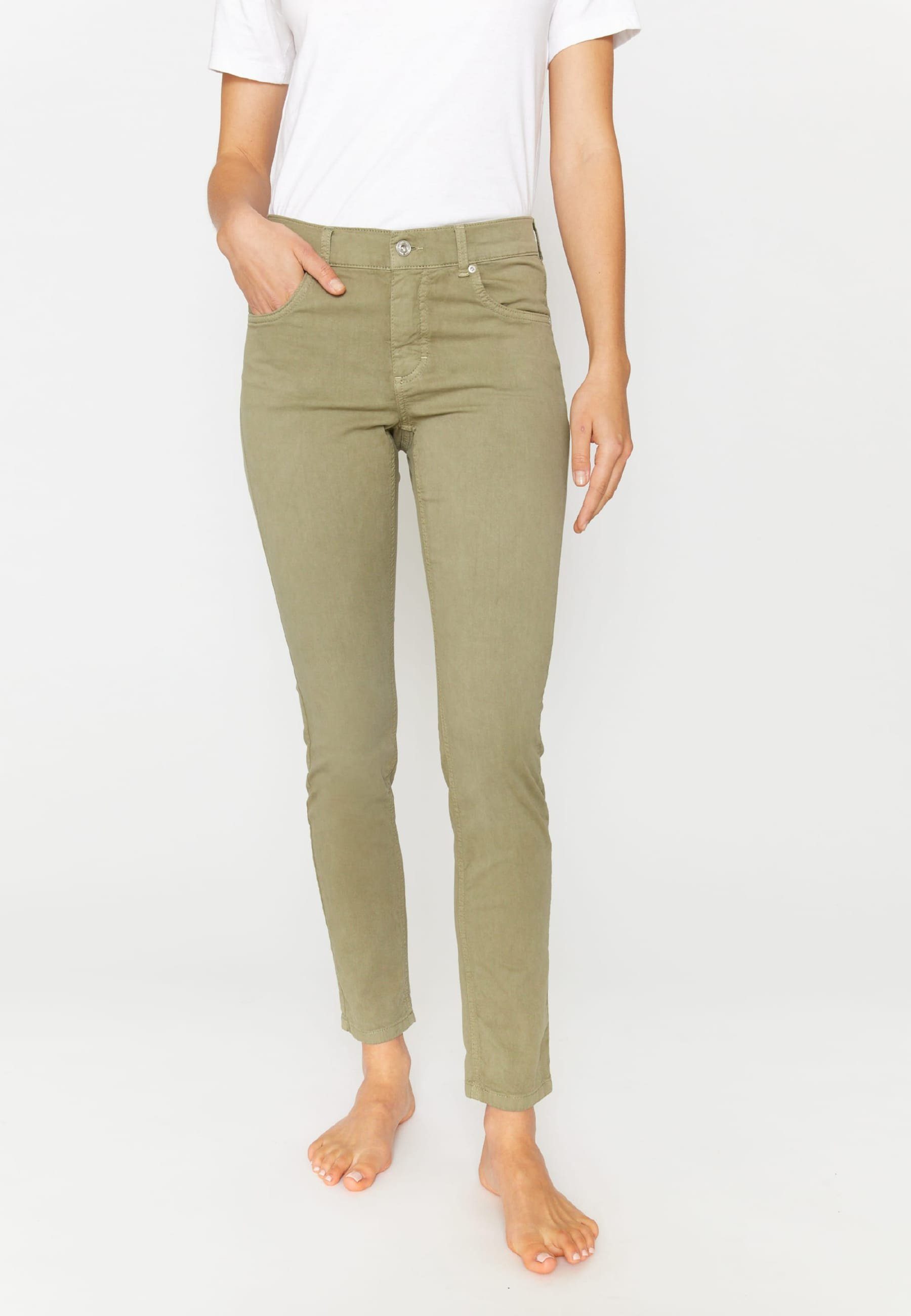 ANGELS Slim-fit-Jeans Jeans Skinny in Coloured Denim mit Label-Applikationen,  Hochwertiger Coloured Denim