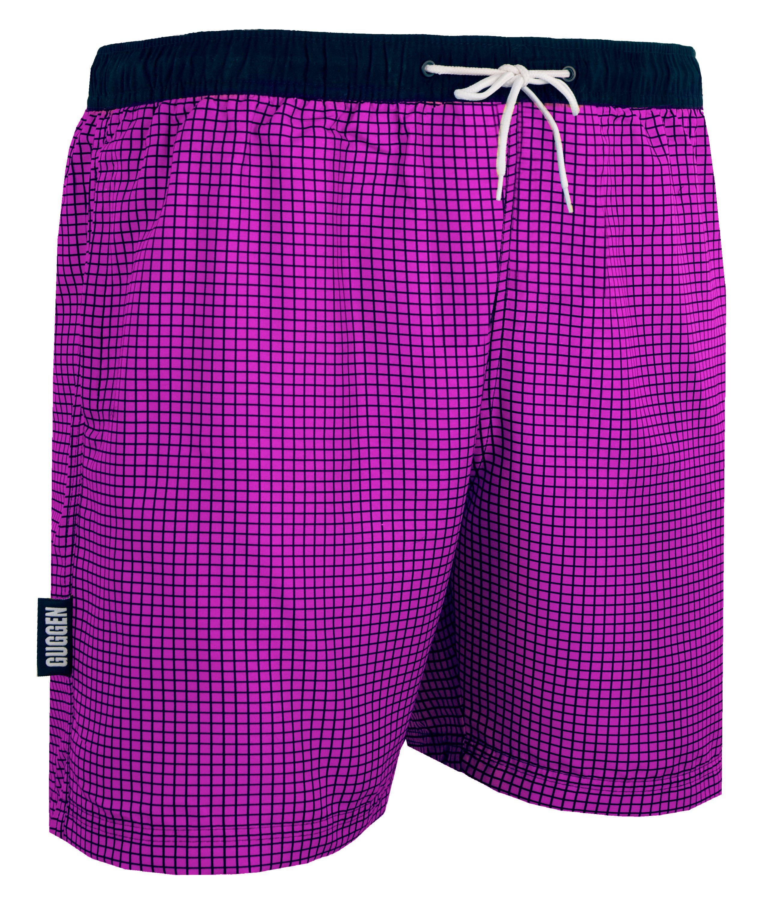 GUGGEN Mountain Badeshorts Badehose Herren Badeshorts Schnelltrocknende kariert Kordelzug Herren Badeshorts Männer mit Kordelzug kariert Badehose Innennetz – Bild 2 von 5