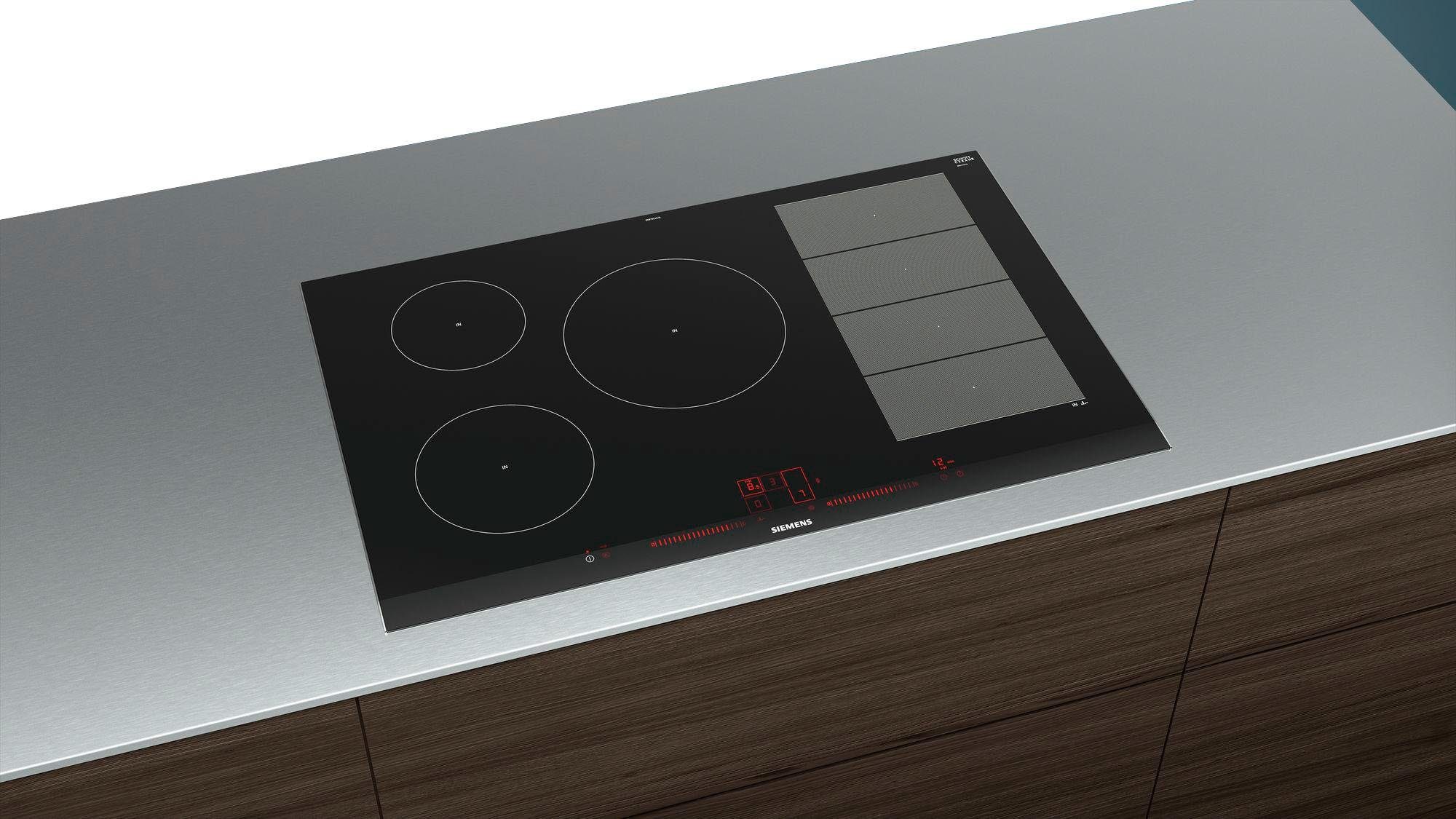 SIEMENS Flex-Induktions-Kochfeld iQ700 EX875LVC1E, varioInduktions-Funktion für flexibles Kochen auf 4 Kochzonen – Bild 4 von 5