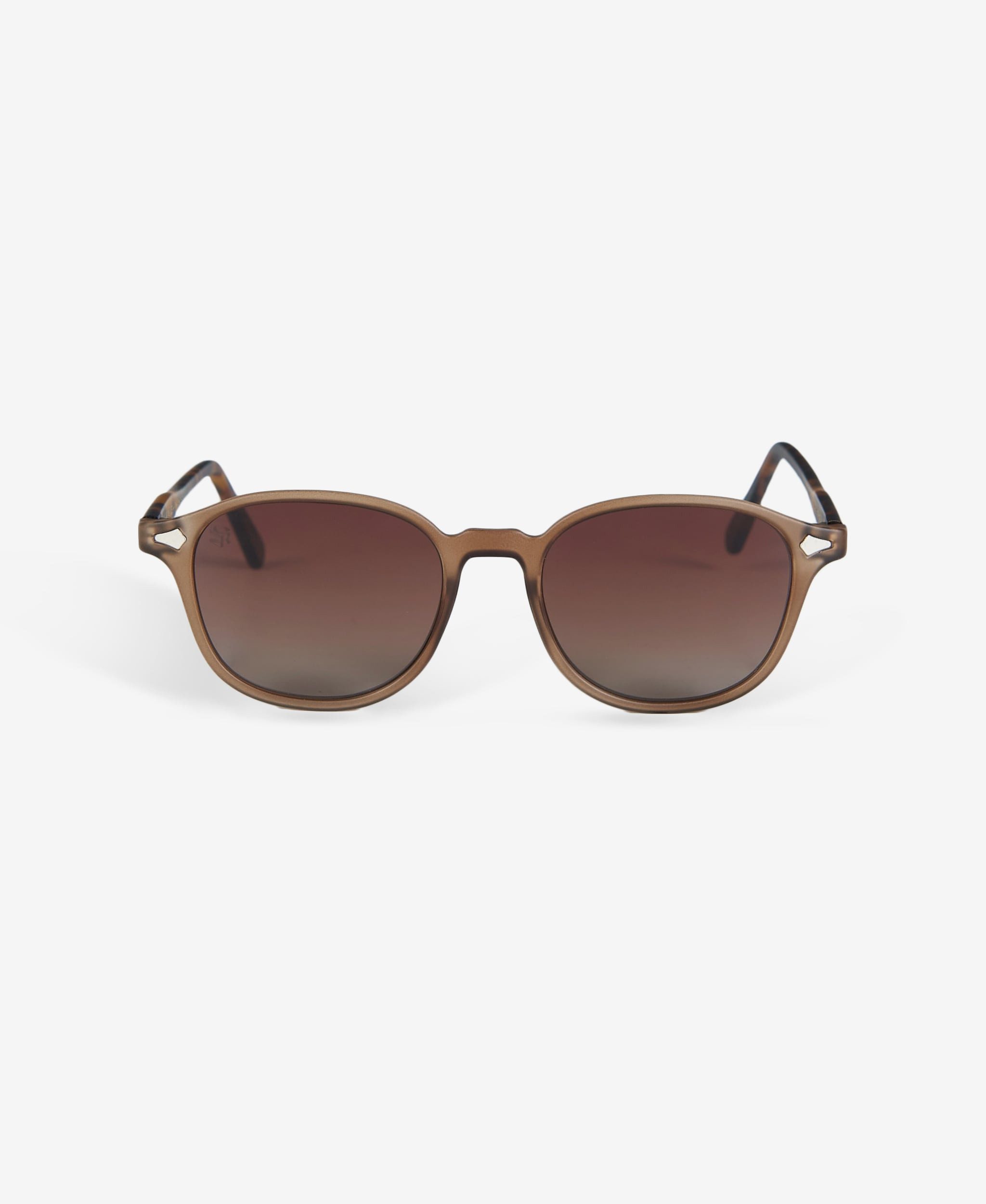 GLAMIRA Sonnenbrille Glänzende Runde Unisex-Sonnenbrille in Schildpatt-Optik (1-St) mit polarisierten Linsen