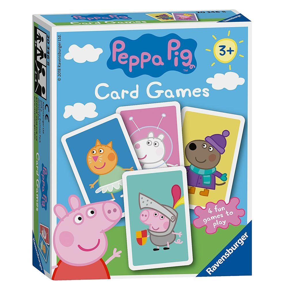 Peppa Pig Spiel, Kartenspiel Kartenspiel Pig 4 in 1 Spiele Peppa Wutz Ravensburger Spiel