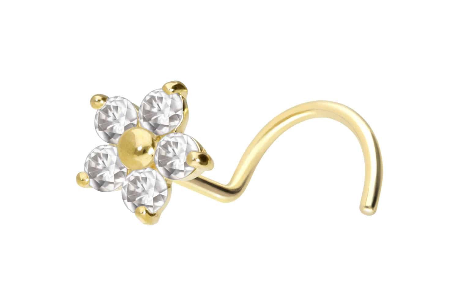 PIERCINGLINE Nasenpiercing 14/18 Karat Gold Nasenstecker günstig online kaufen