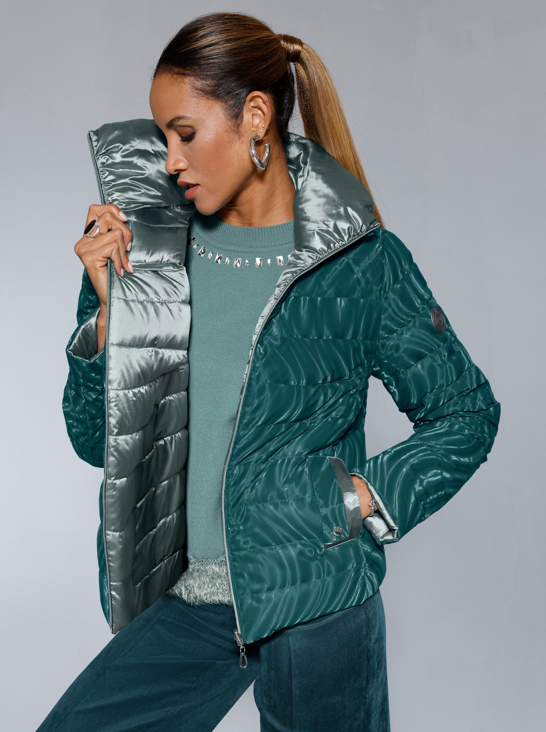 creation L Allwetterjacke Daunen-Wendejacke Langarm