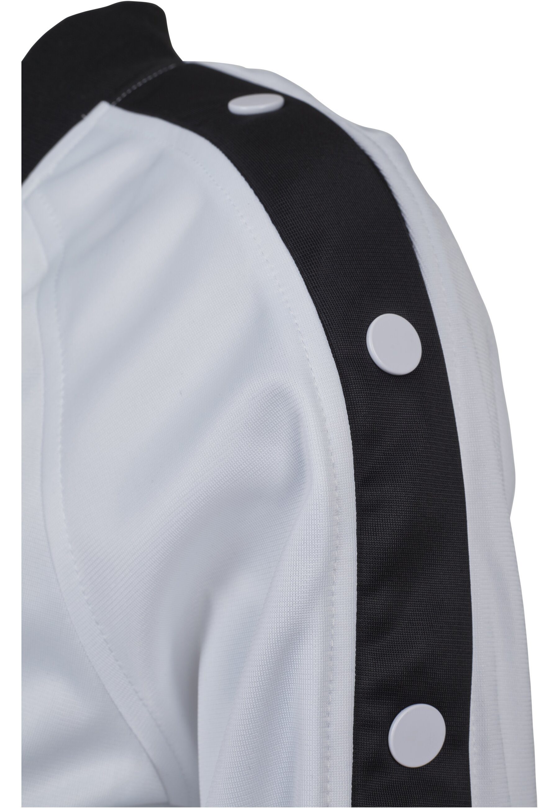 Strickfleecejacke CLASSICS URBAN Jacket (1-St) Track Up Damen Button white/black/white Ladies