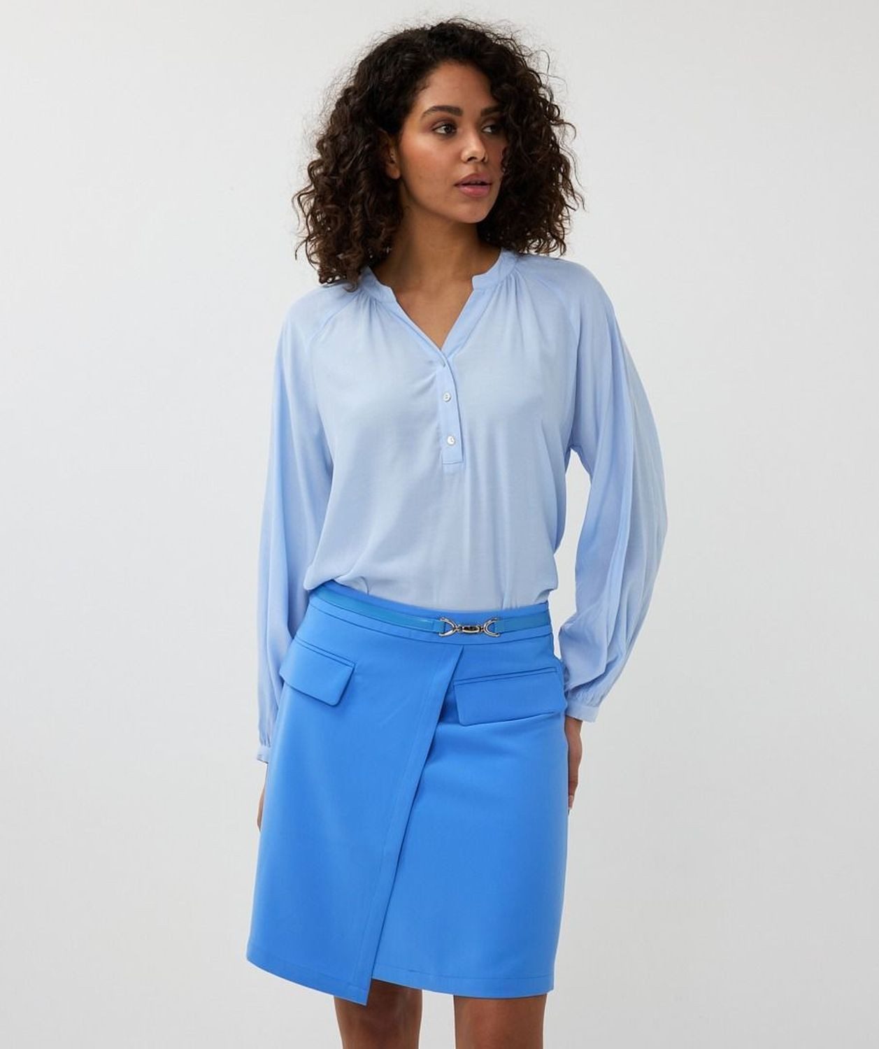 Esqualo Trägertop Esqualo Bluse R-Neck Blau günstig online kaufen