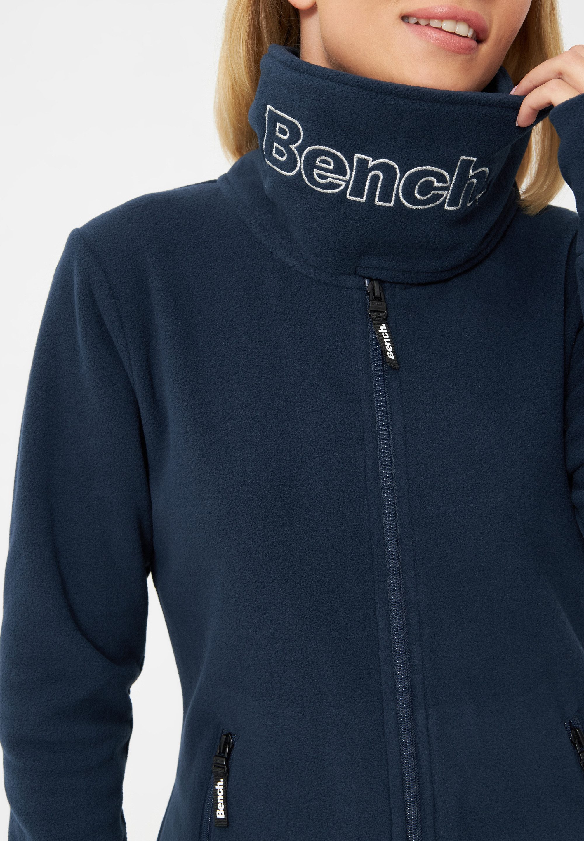 Bench. Fleecejacke FUNNEL (1-St) mit Glitzerstickerei – Bild 3 von 4