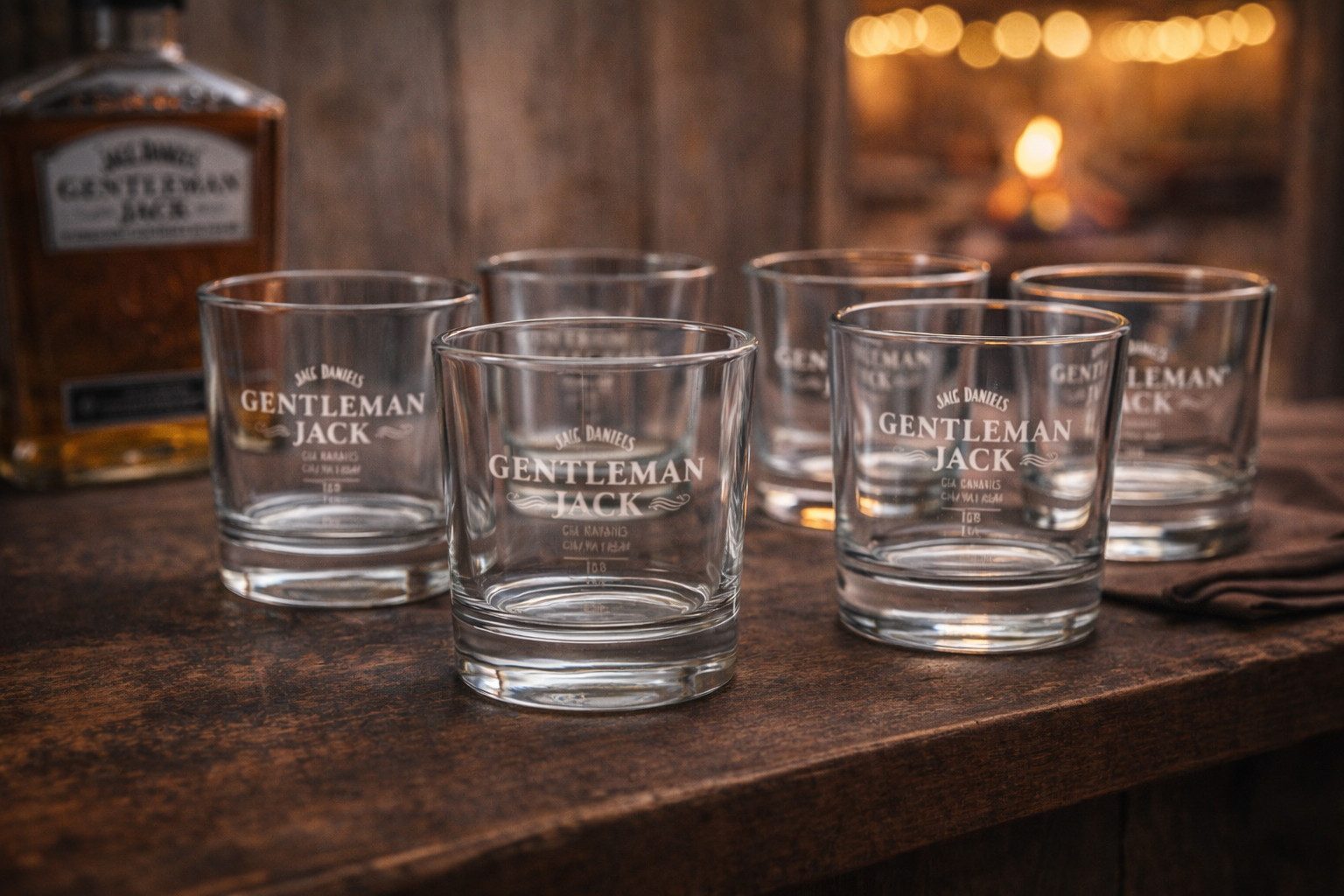 Jack Daniels Gläser-Set Jack Daniel’s Gentleman Jack Whiskygläser – 6er Set – Original