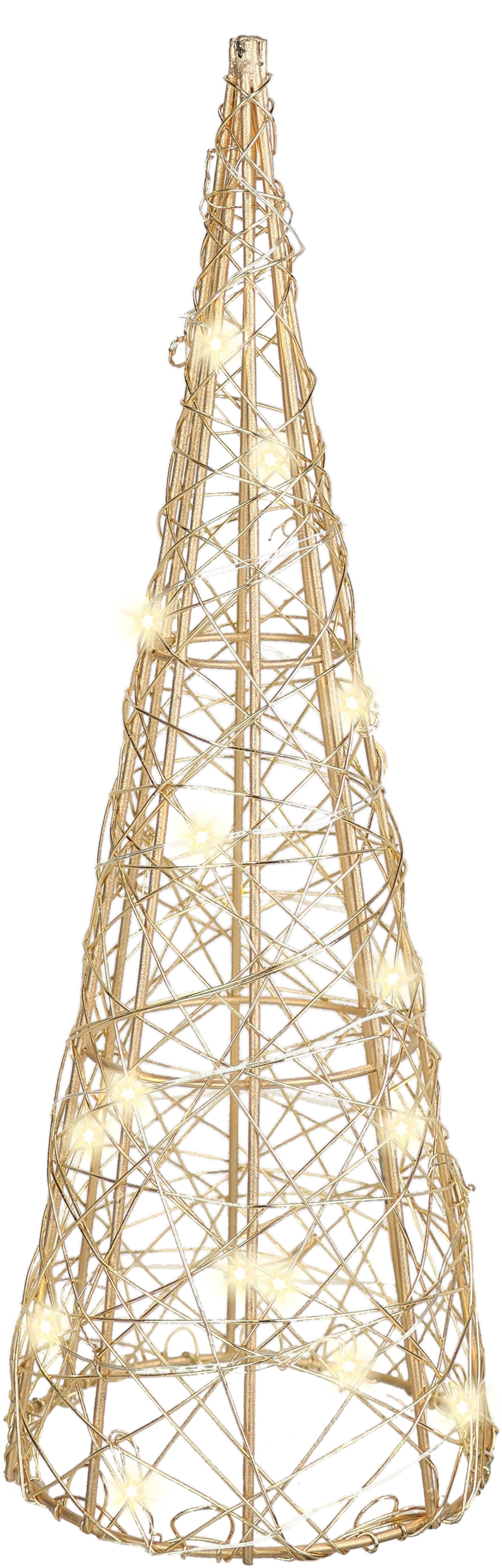 I.GE.A. LED-Dekofigur LED-Pyramide, Dekofigur Weihnachtspyramide Weihnachtsdeko Weihnachtsbaum Christbaum