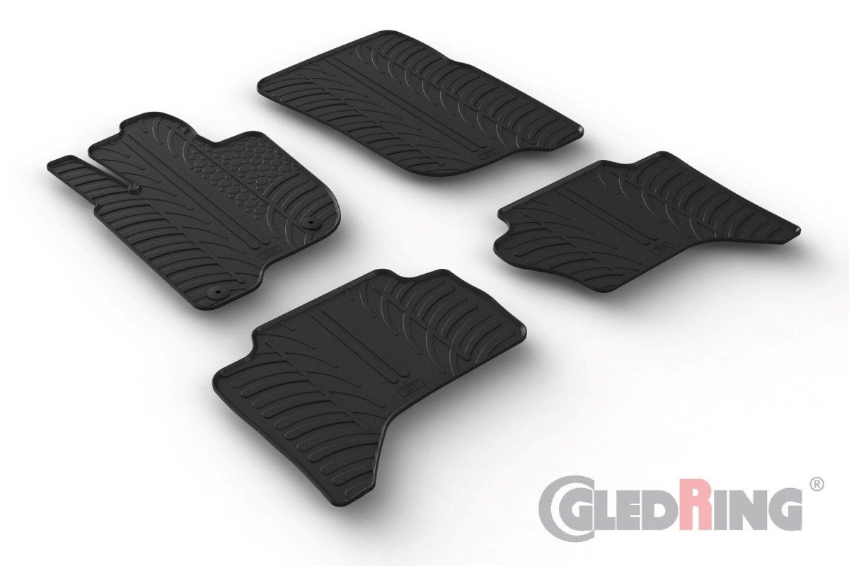 AZUGA Auto-Fußmatten Gummi-Fußmatten passend für Mitsubishi L200 ab 9/2015/Fiat Fullback ab, für Mitsubishi,Fiat L200,Fullback Pickup,Pick-Up