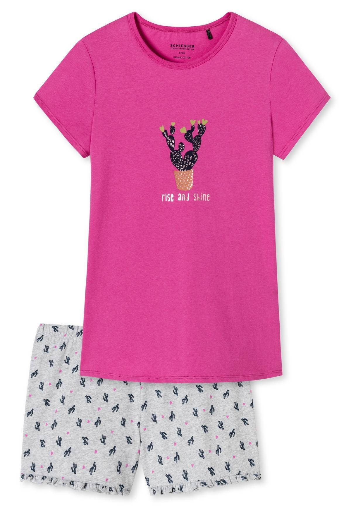 Mädchen Pyjama kurz, - pink Set Schiesser Schlafanzug Kinder