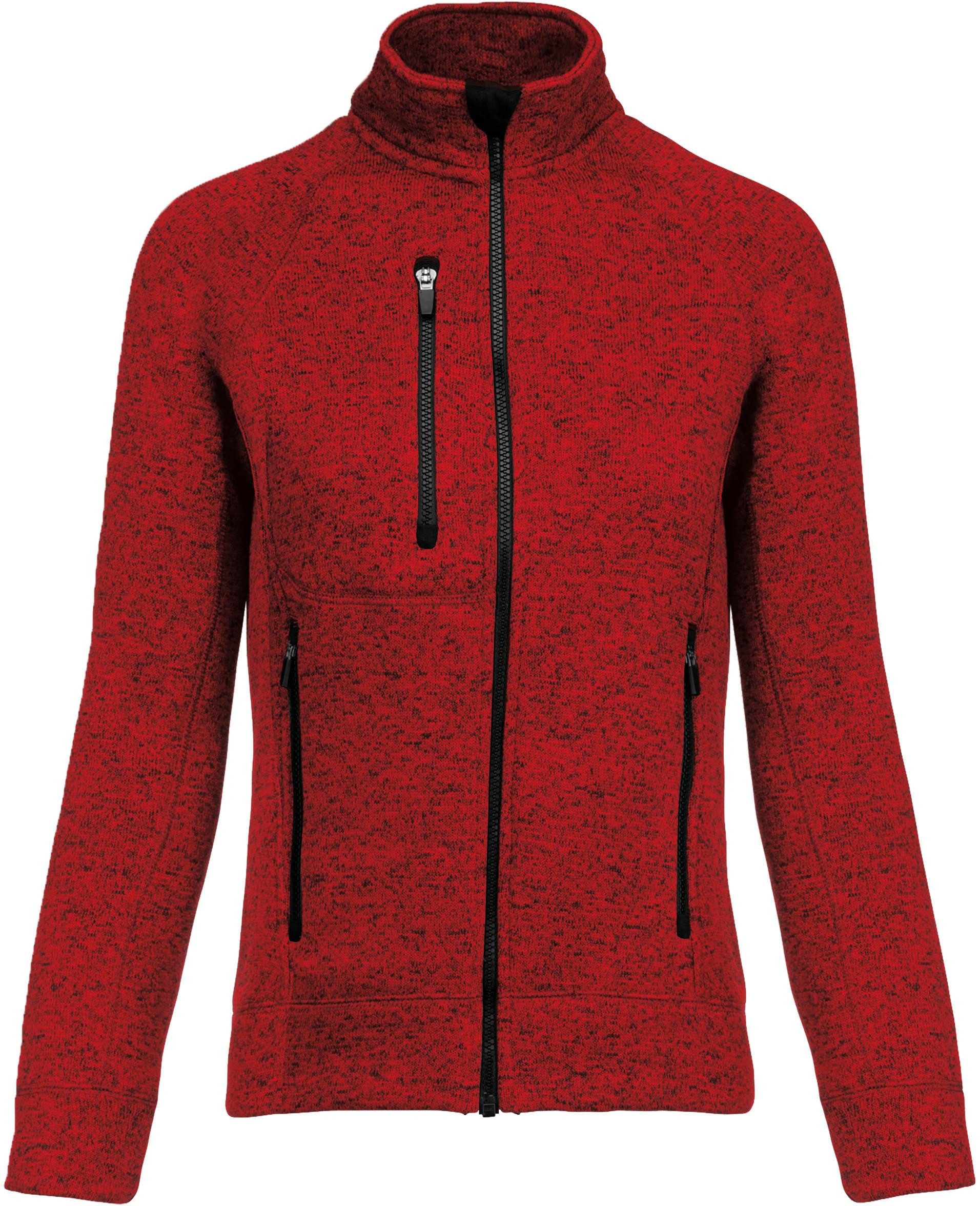 Kariban Outdoorjacke Damen-Weste mit Reißverschluss, aus Chiné