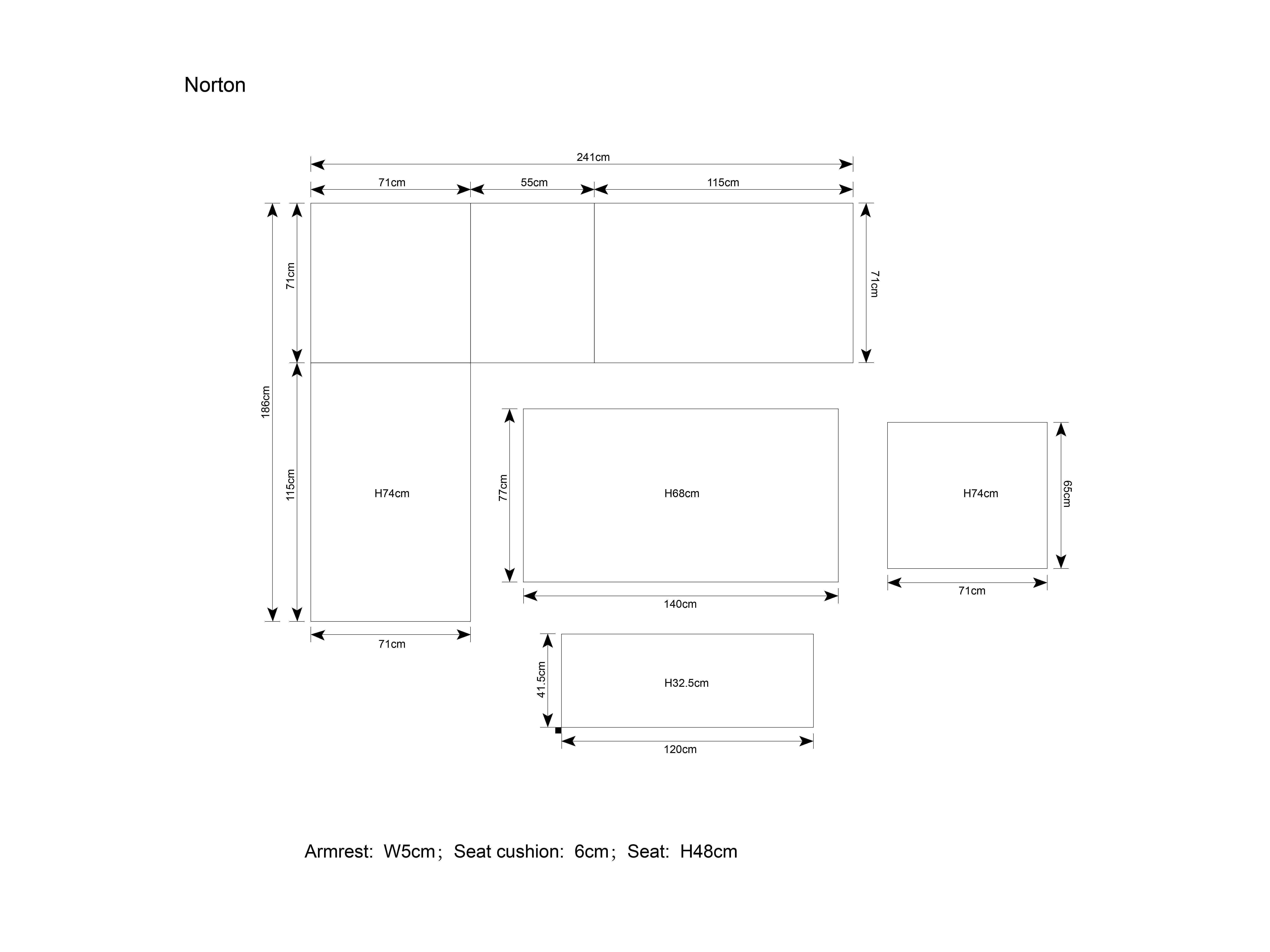 Gardissimo Gartenlounge-Set Norton Alu Bambus Holz Eck Lounge Set in Dining Höhe, (Spar-Set, 4-tlg., 1 Ecksofa + 1 Sessel + 1 XL-Bank + 1 Esstisch), wetterfest / pflegeleicht / 120 kg Tragkraft pro Sitzplatz