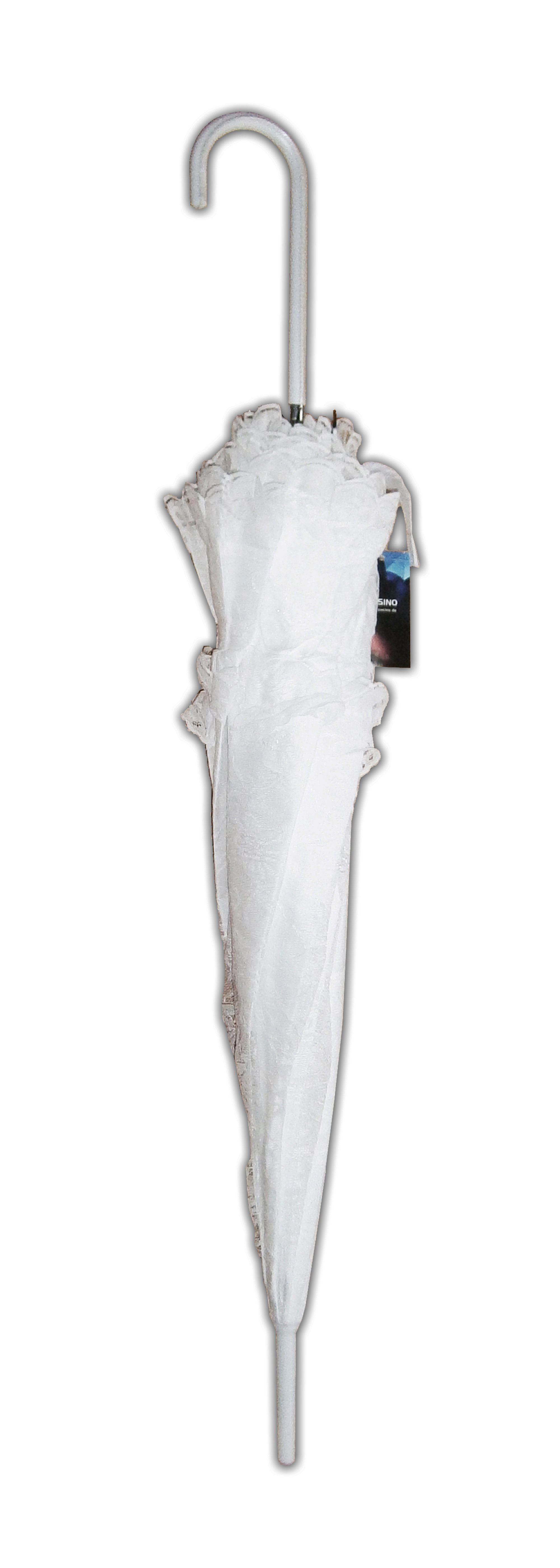 Susino Sonnenschirm BRAUTSCHIRM Ø86cm Weiß Automatik Braut Hochzeit Schirm, Stockschirm Sonnenschirm