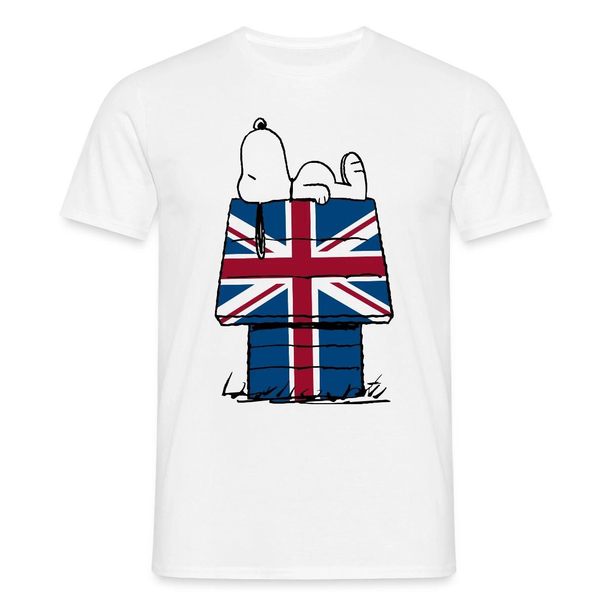 Spreadshirt T-Shirt Peanuts Snoopy UK Flagge Männer T-Shirt (1-tlg)