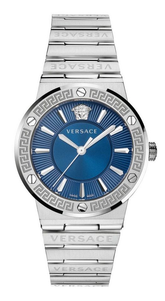 Versace Schweizer Uhr Greca, Versace Damenuhr Greca silber VEVH005 20