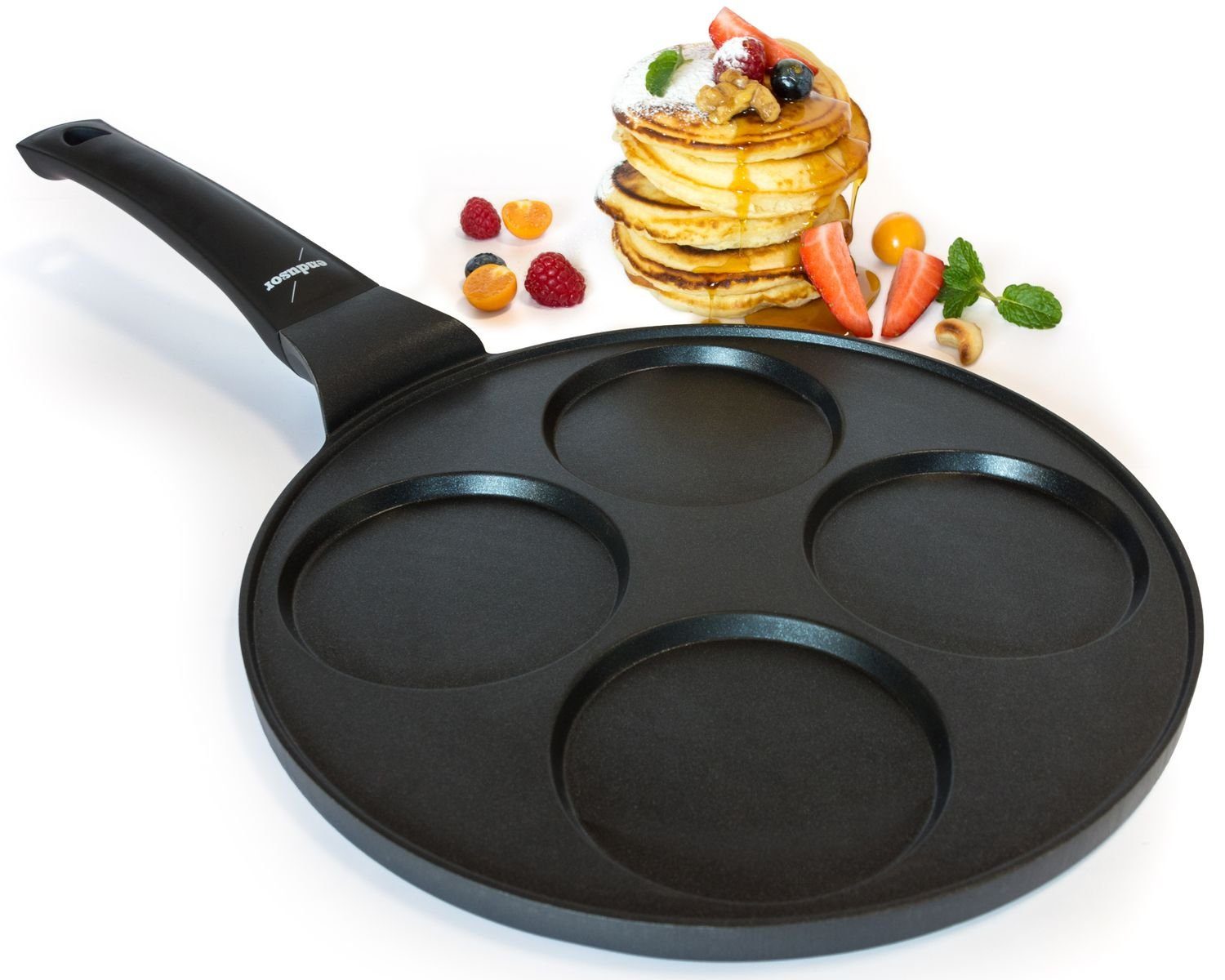 Pancake PowerShield-Beschichtung induktionsgeeignet Pfanne Ø26cm Aluminiumguss, Crêpepfanne, mit endusor
