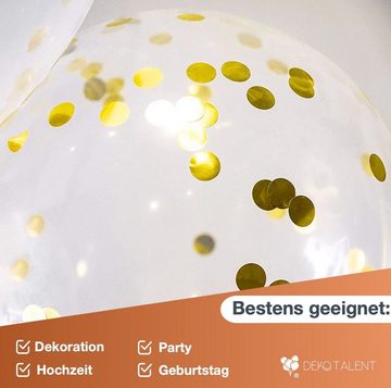 Dekotalent® Luftballon 100x Luftballons mit Konfetti - 35 cm - Geburtstag Hochzeit Party Deko