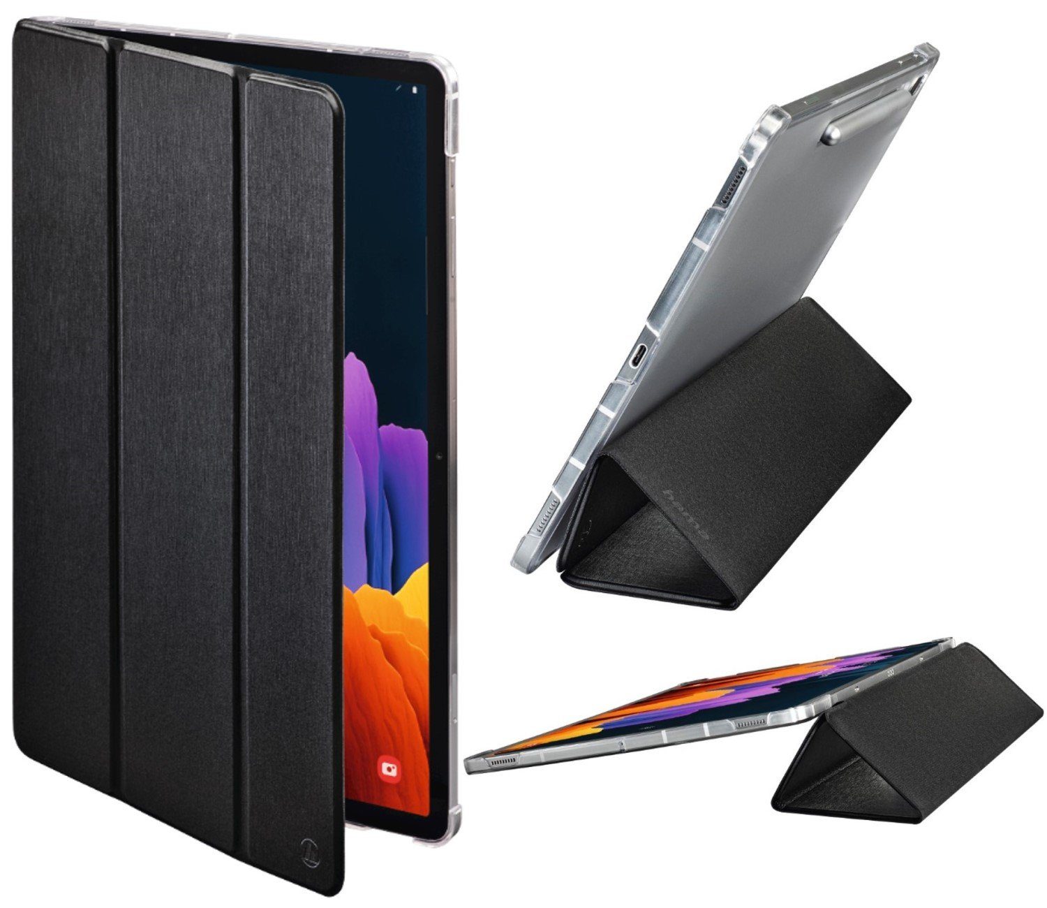 Hama Tablet-Hülle Smart Case Fold Clear Tasche Cover Hülle Bag, Standfunktion, für Samsung Galaxy Tab S8+ 2022 / S7+ 2020 12,4"