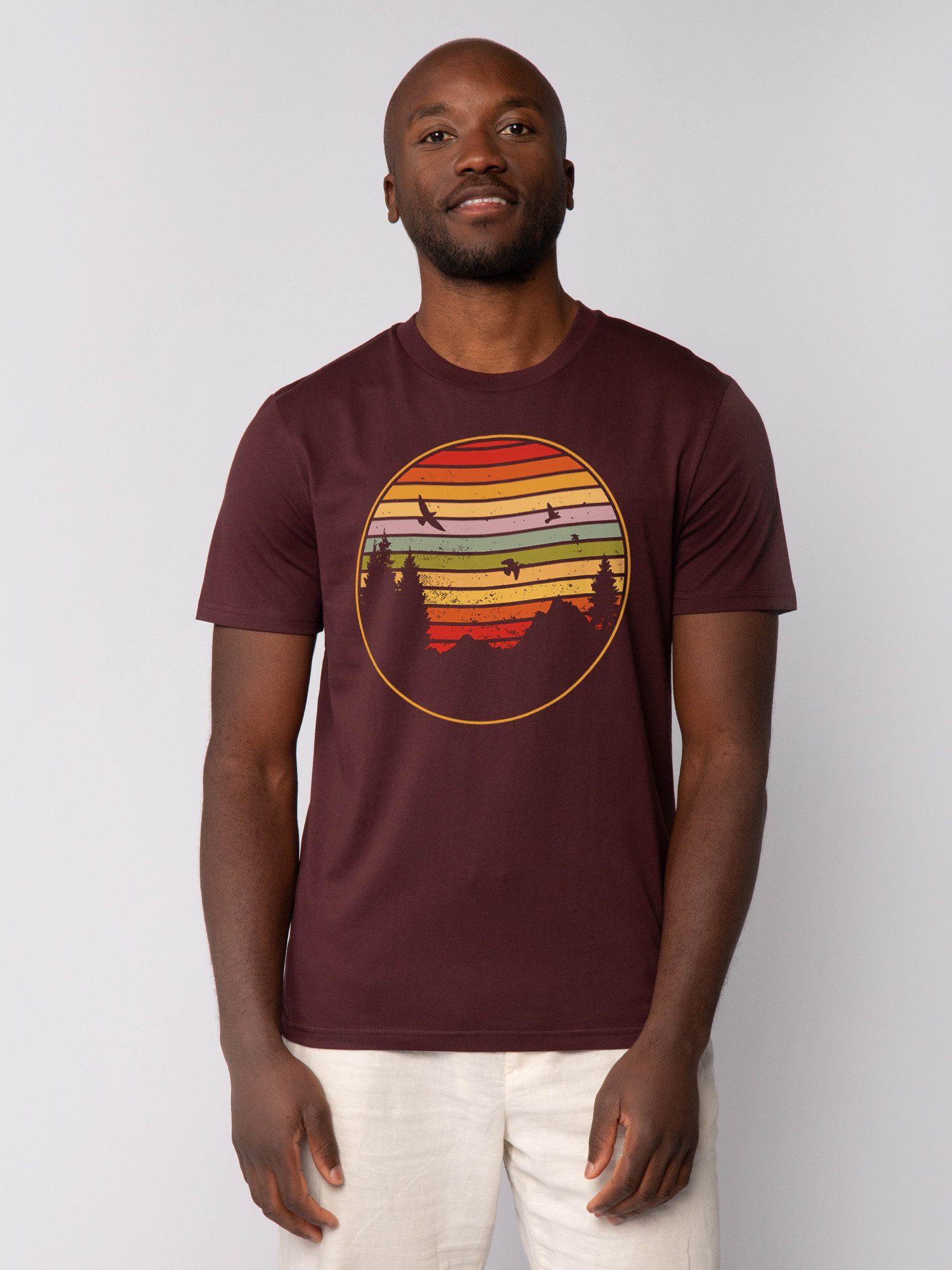 T-Shirt Sunset Berge & Tannen