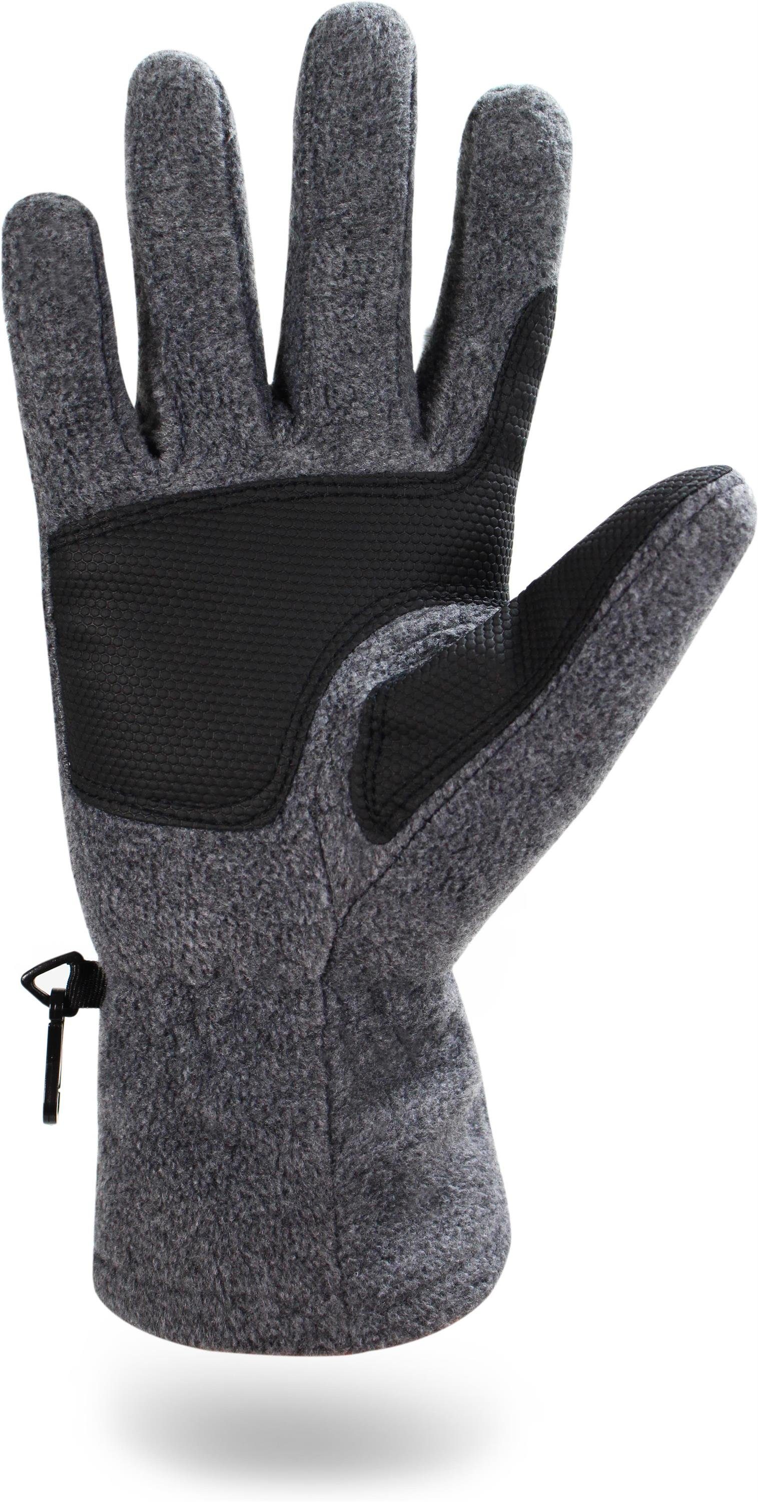 Herren Unterziehhandschuhe Winterhandschuhe Grau Polar mit verstärkter Husky Lhotse Fleece und Skihandschuhe Handschuhe Handinnenfläche für Damen Fleecehandschuhe