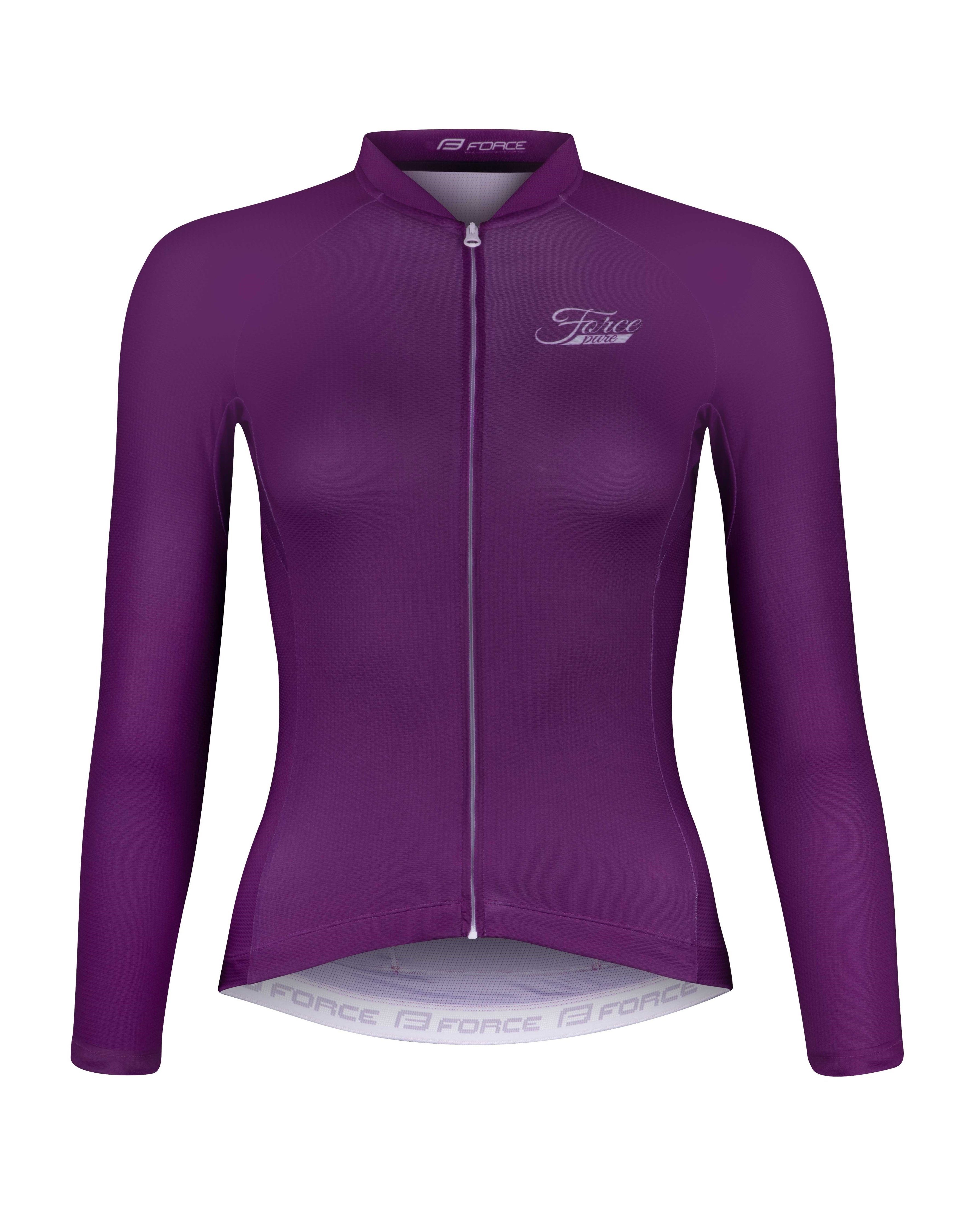 FORCE Radtrikot Jersey Force PURE Lady Langarm purple %%% günstig online kaufen