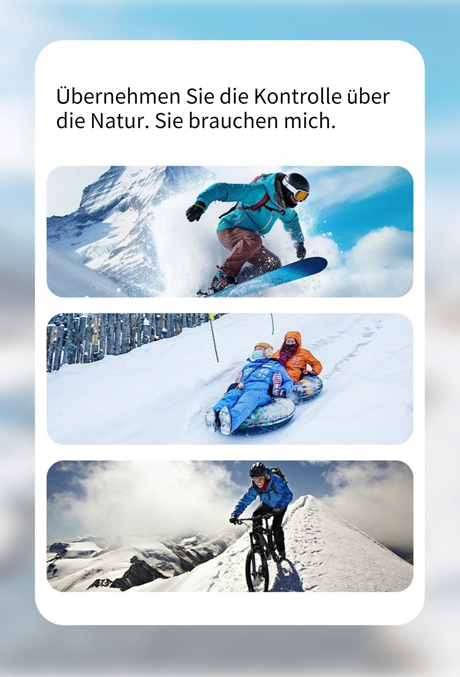 Blusmart Skihandschuhe Winter-Skihandschuhe für Herren und Damen (Warme, dicke Fleece-Handschuhe, winddicht und rutschfest, 5-Finger-Touchscreen, präzises Ansprechverhalten) Outdoor-Fahrradhandschuhe für Herren und Damen