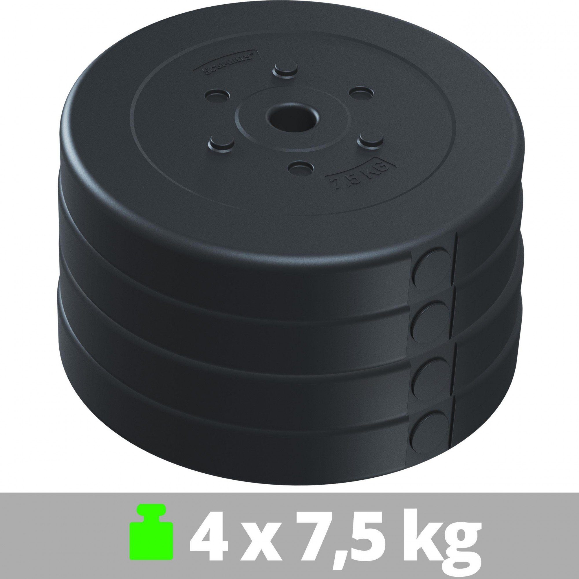 ScSPORTS® kg Set (10000143-tlg) Kunststoff Ø 30 30mm Gewichte, Hantelscheiben Gewichtsscheiben