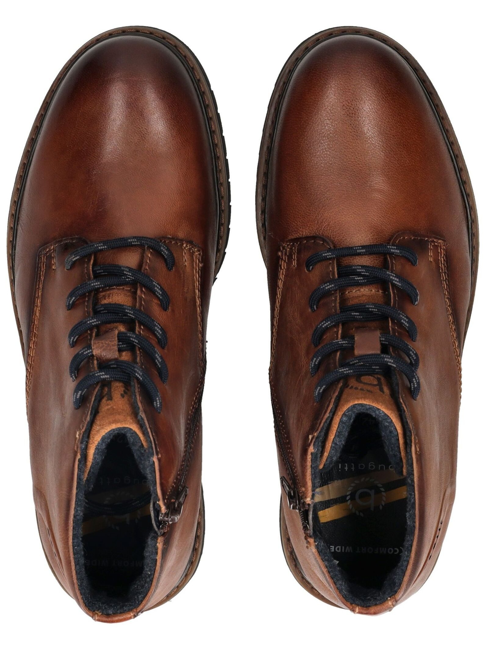 bugatti bugatti Stiefelette Leder Schnürstiefelette