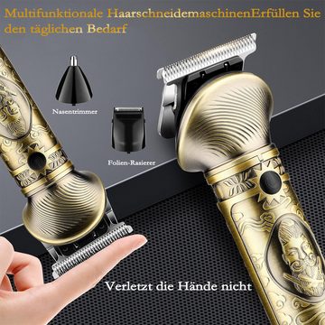 Welikera Bartschneider 4-in-1 Multifunktions Haarschneidemaschine,Rasierer,Nasenhaarschneider