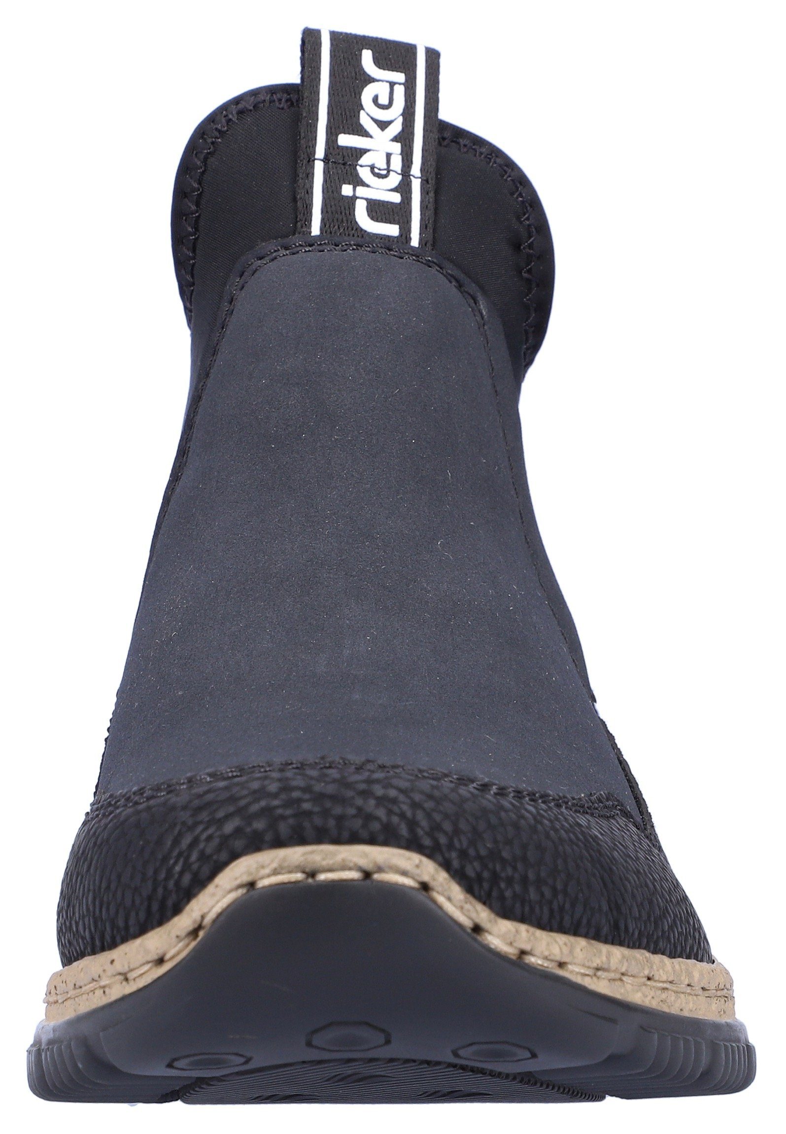 Rieker Schlupfboots Slipper, Slip-on Sneaker, Stiefelette mit MemoSoft-Innensohle