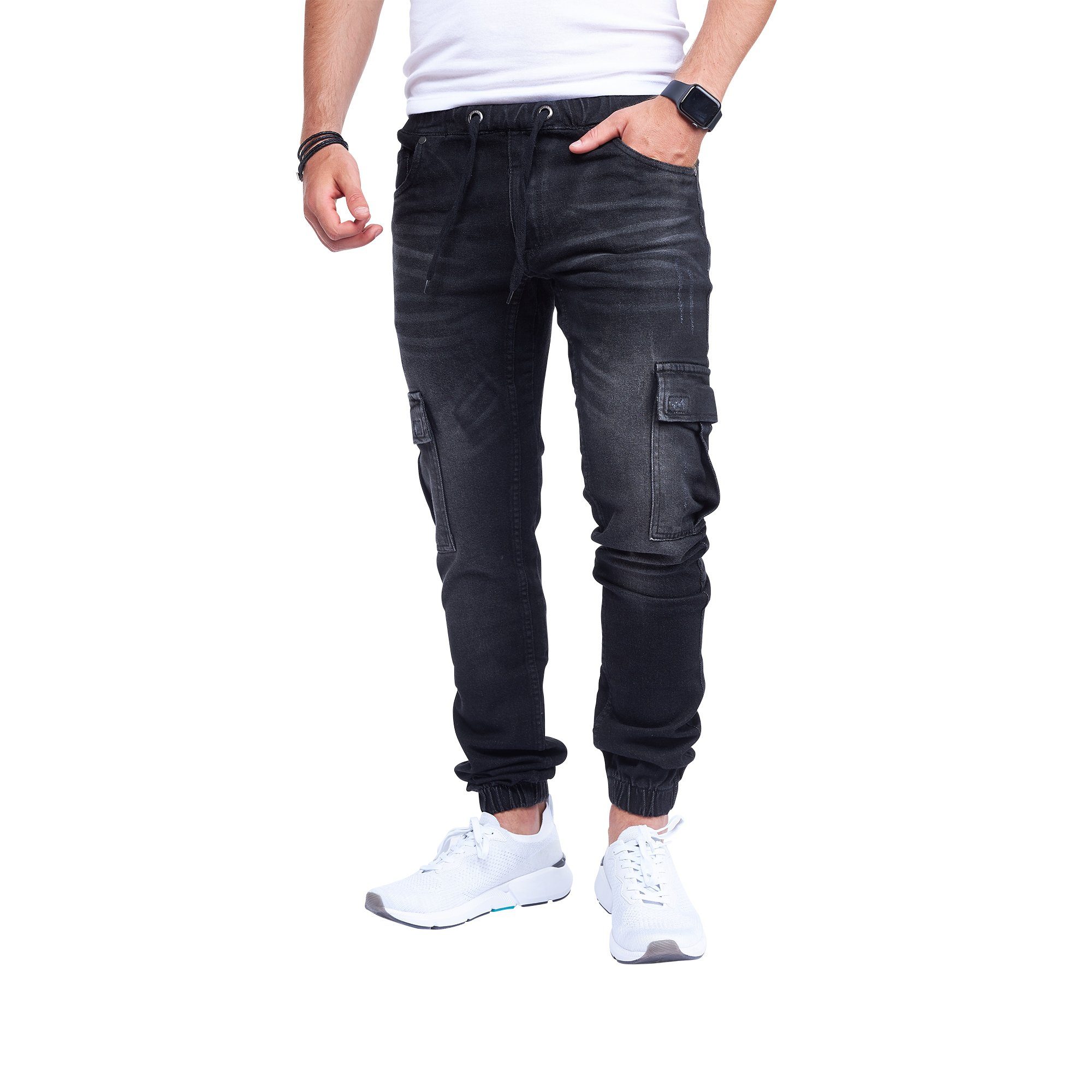 Styleko Cargohose Cargo Jeans Herren Cargohose für Herren Jeans stretch Car günstig online kaufen