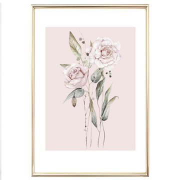 homestyle-accessoires Poster Bilderset ROSEN TRIO ROSES 3er SET DIN A4 ODER DIN A3 Prints, Ohne Bilderrahmen