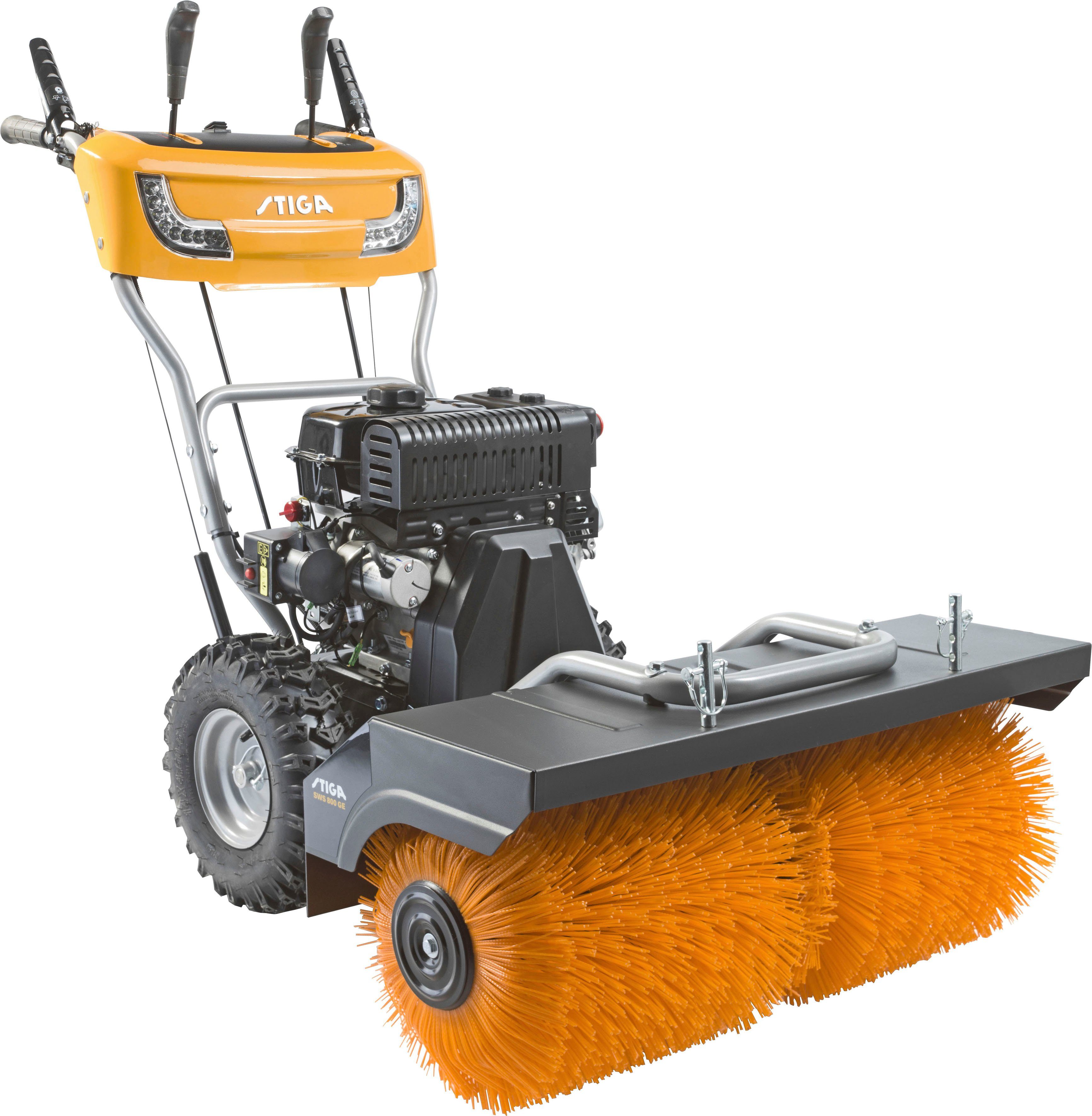 STIGA GARDEN Kehrmaschine SWS 800 GE, 80 cm Arbeitsbreite, Elektrostart, 6 Vorwärts- und 2 Rückwärtsgänge