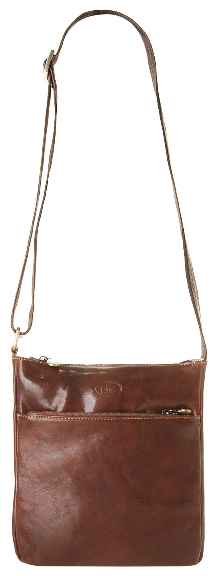 Piké Umhängetasche, echt Leder, Made in Italy