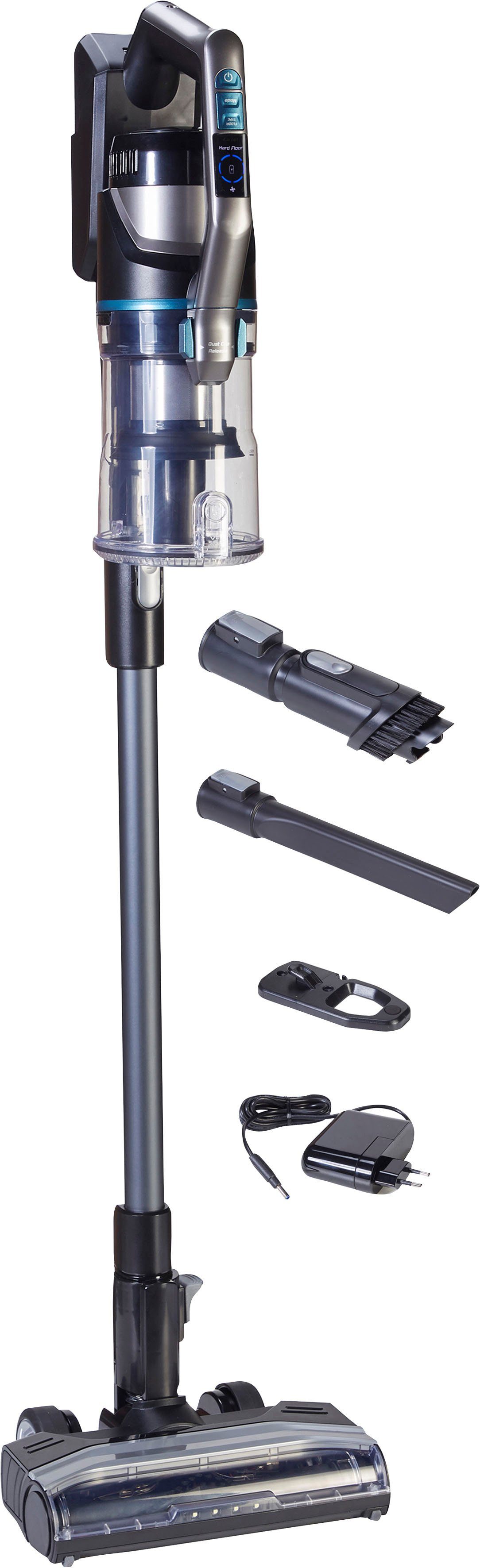 Hanseatic Akku-Stielstaubsauger HVS165DBMC Akku Staubsauger, LED Multifunktionsanzeige, 550 W, beutellos, Anti Tangle Bürste, inkl. 3 Jahre Herstellergarantie