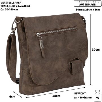 BAG STREET Umhängetasche Bag Street Damentasche Umhängetasche Handtasche Schultertasche T0104, als Schultertasche, Umhängetasche tragbar