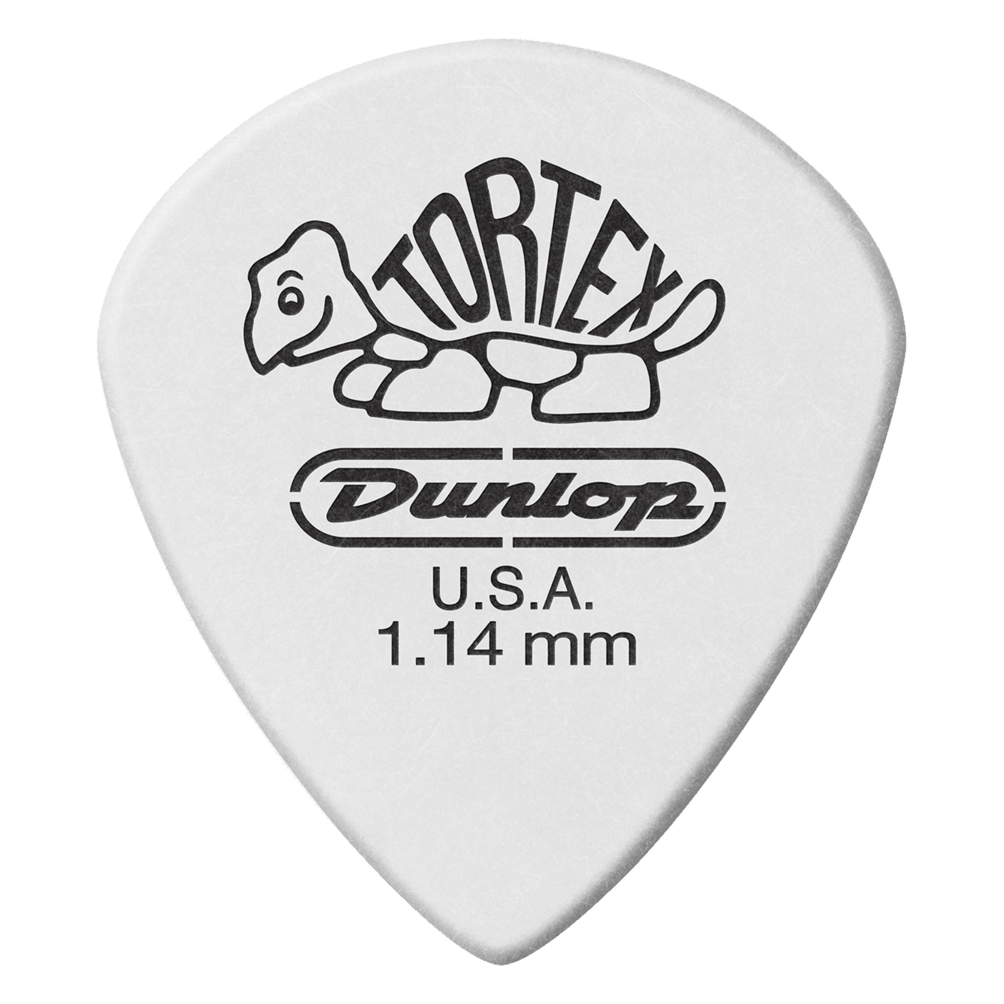 Dunlop Plektrum, 478P1.14 Tortex White Jazz III Picks 1,14 mm - Plektren Set