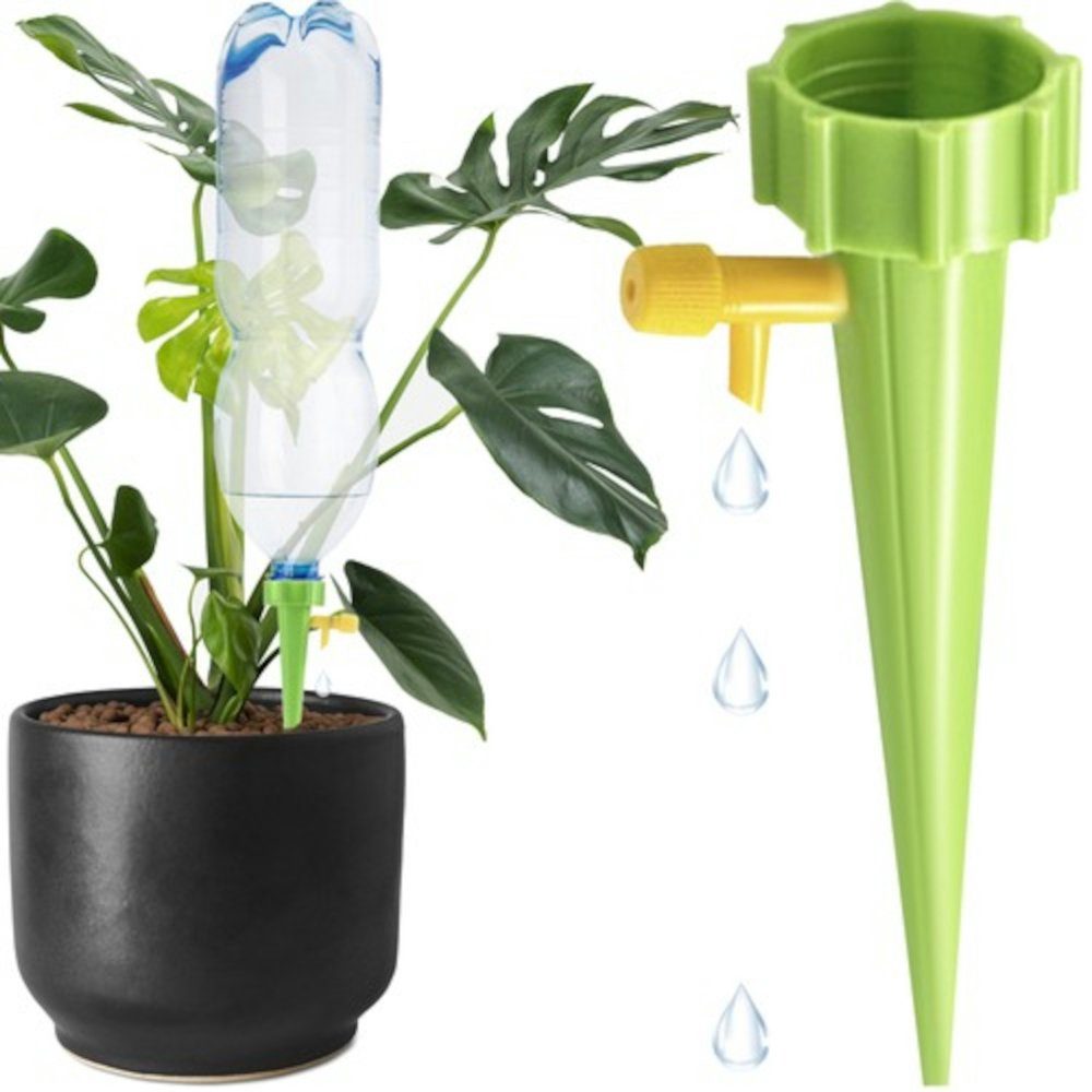 ISO TRADE Tropfer Topfbewässerer, (Tropfen Wasser, 2-tlg., mit Wasserflasche), Bewässerung System Pflanzen