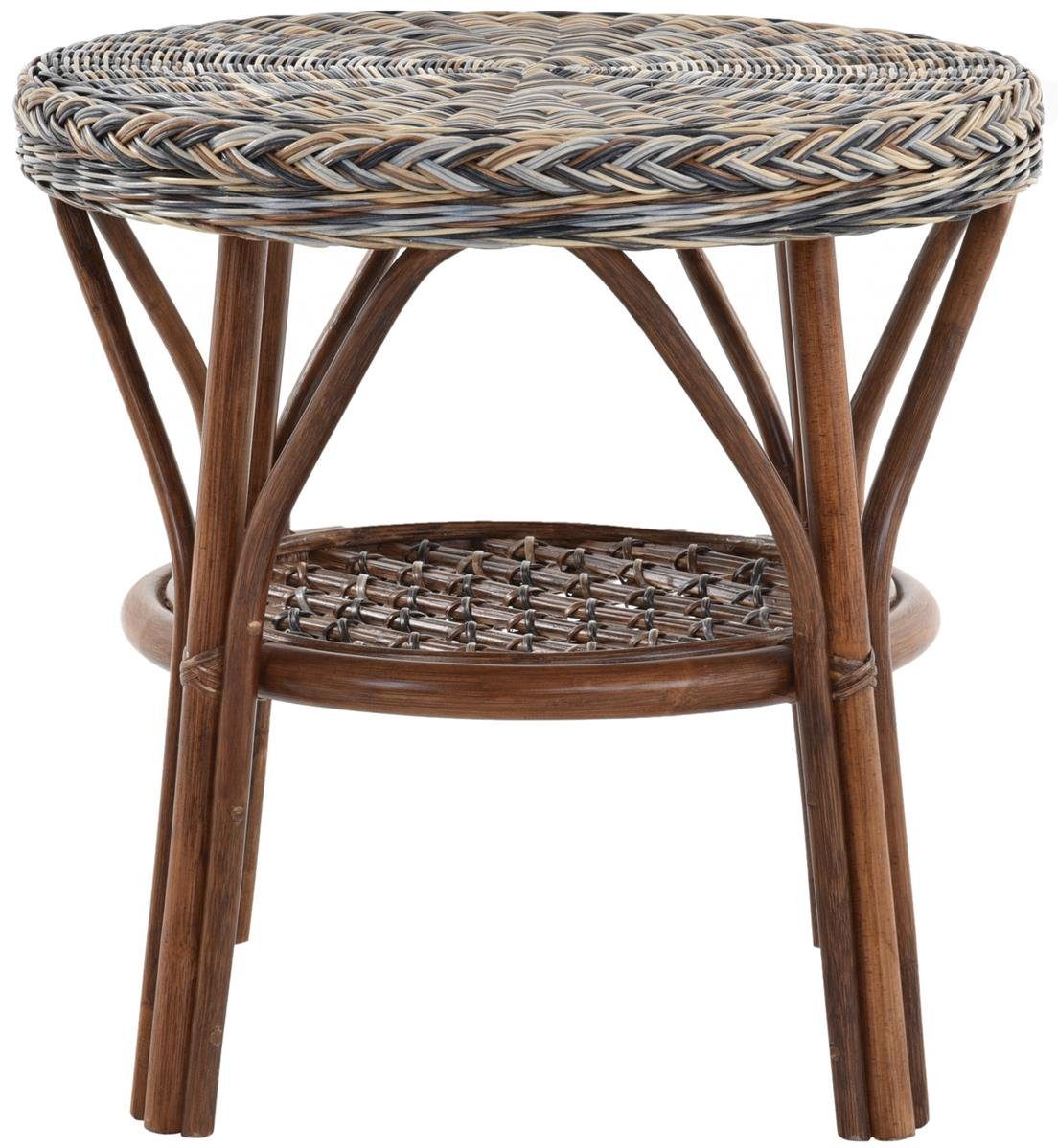 Krines Home Wohnzimmertisch Rattan Beistelltisch Rund günstig online kaufen