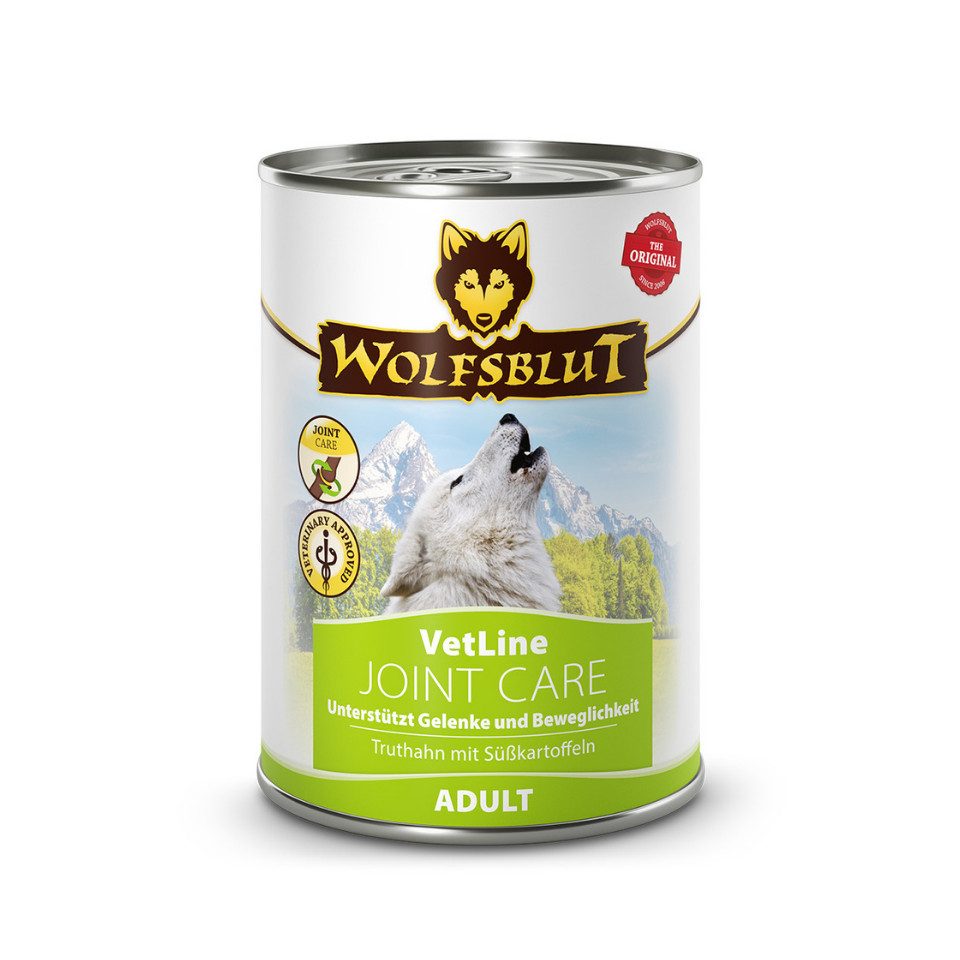 Wolfsblut Vetline Joint Care - Nassfutter Unterstützt bei Gelenkerkrankungen 6x395g, Nassfutter für: Hunde