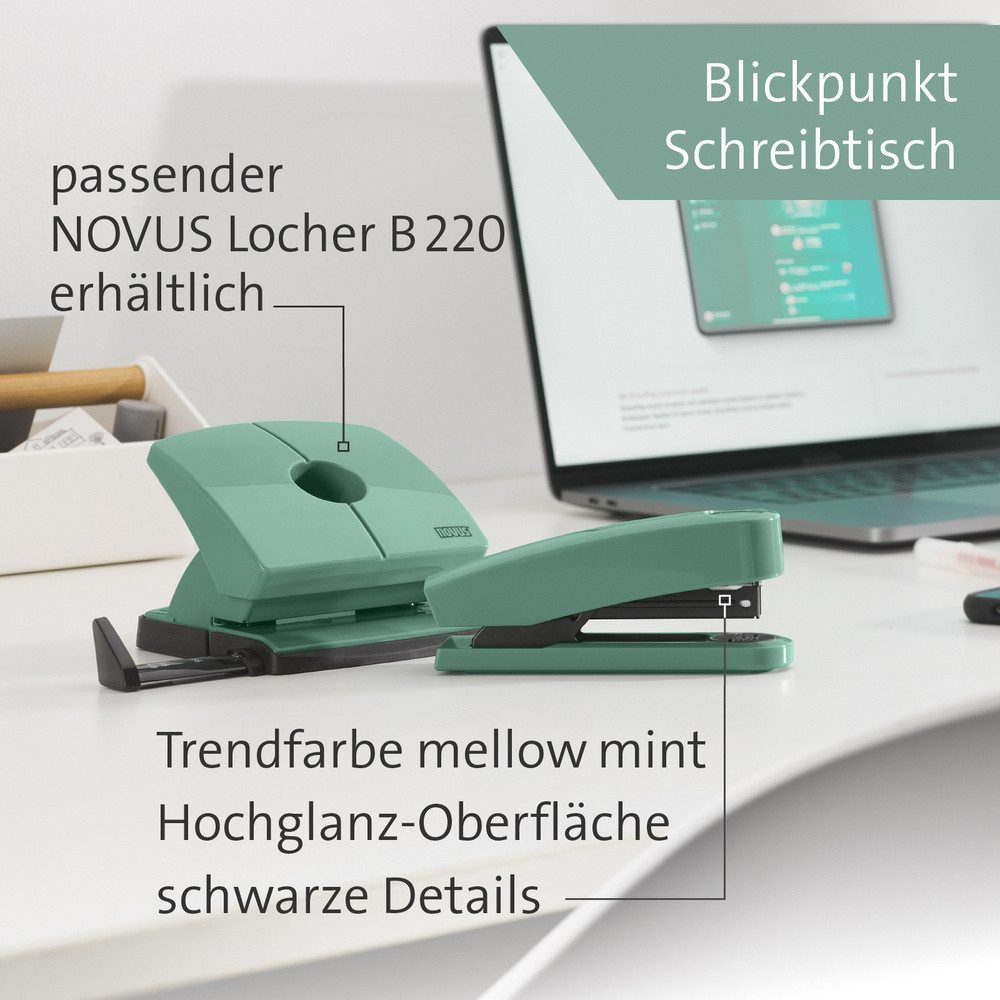 NOVUS Heftgerät Novus Office B 2 COLOR ID 2.0 020-1952 Heftgerät Mint Heftleistung: 2