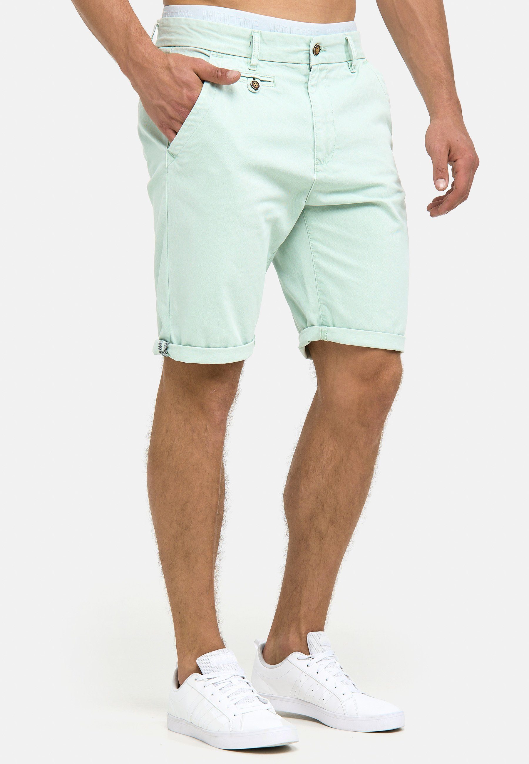Indicode Chinoshorts Herren Cuba Chino Shorts Herrenshorts aus Baumwollgemisch