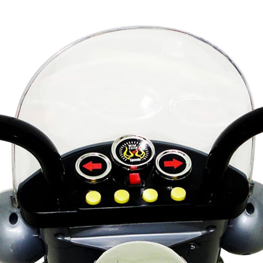 h Chopper Motorrad Elektro-Kinderauto 2,5 vidaXL km elektrisch Akku Kinderfahrzeug schwarz